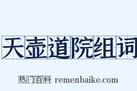 天壶道院组词是什么意思的图片